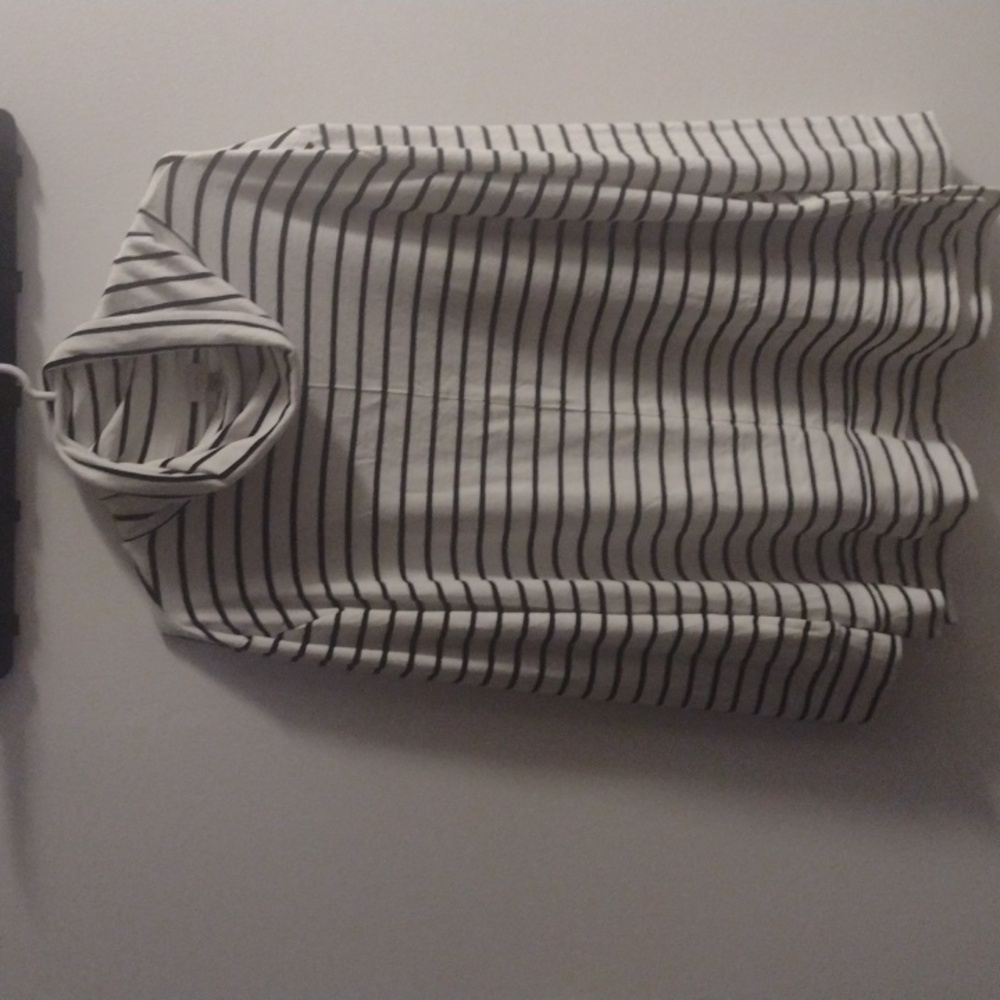 A New day.Black and White Striped Top Ptp 24"